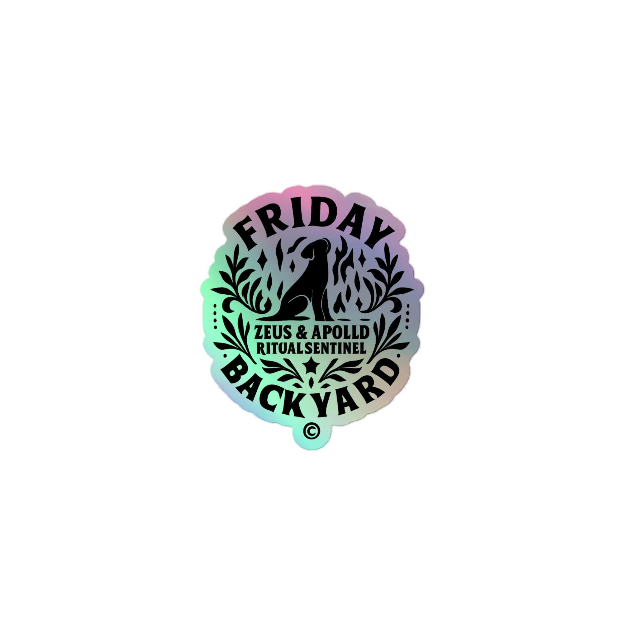 Holographic stickers FRIDAY BACKYARD