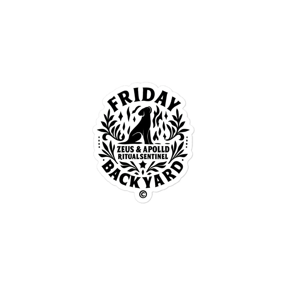 Bubble-free stickers FRIDAY BACKYARD